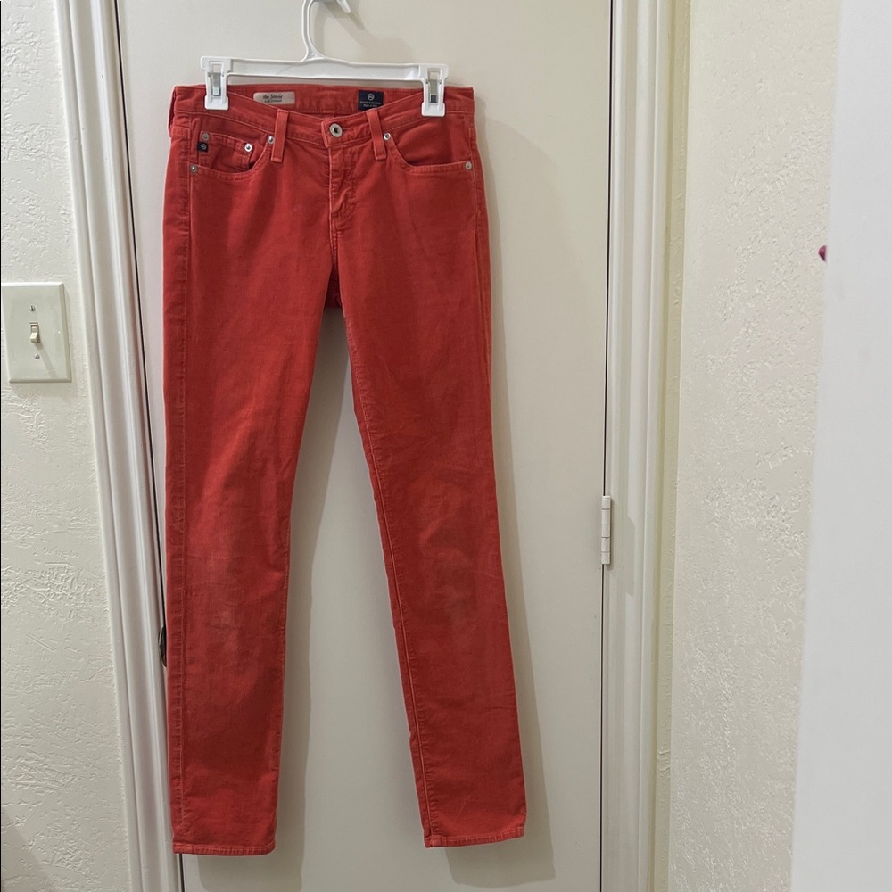 Salmon colored corduroy Straight-Leg Jeans